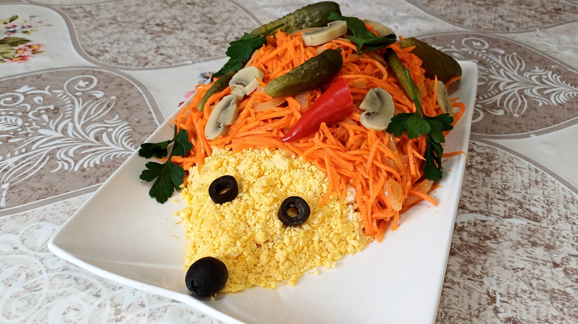 ОРИГИНАЛЬНАЯ Подача Салата!!! ЕЖИК ВАСЯ!!!🦔🦔🦔 смотреть онлайн