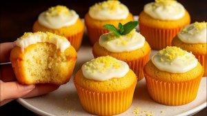 Нежные лимонные маффины к чаю. Простой домашний рецепт с ярким цитрусовым вкусом
