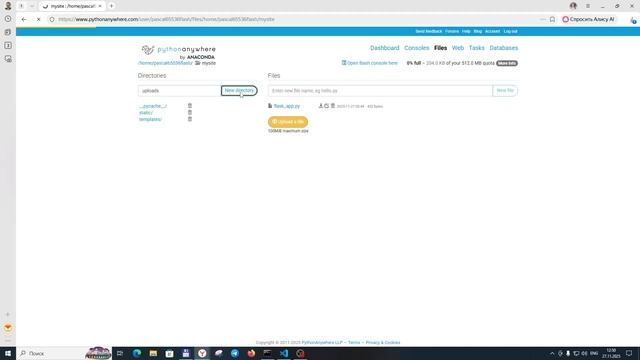 Как развернуть свое Flask-приложение на бесплатном хостинге pythonanywhere смотреть онлайн
