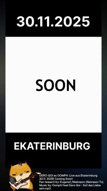 DERO GOI ex OOMPH Live aus Ekaterinburg 30.11. 2025! Fan-teaser2 by Eugene1_1Nekrasov (Nekrasov Tv) смотреть онлайн
