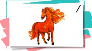 Как нарисовать символ 2026 года / Рисуем лошадь / Рисунок к Новому году
