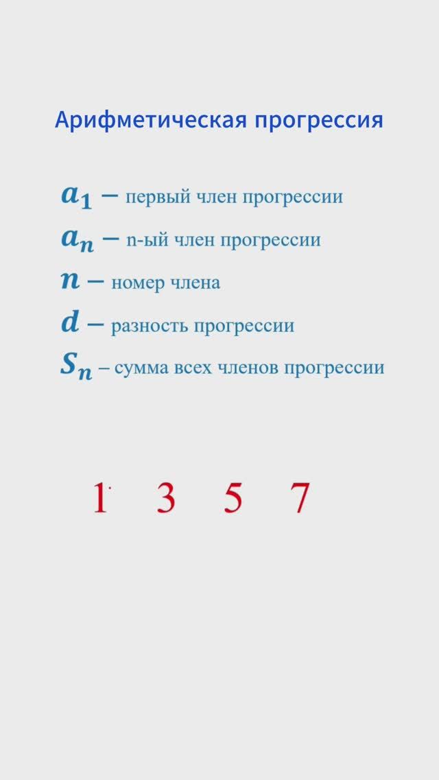 Арифметическая прогрессия в ОГЭ: пошаговое решение смотреть онлайн