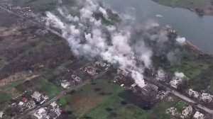 Удар кассетными боеприпасами по позициям ВСУ в н.п. Гришино