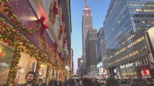 Рождественская прогулка по Нью-Йорку 2025 ✨ Праздничное оформление Macys,