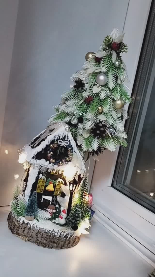 Новый год 2026г🔥 Новогодняя Поделка🔥С гирляндой ❄