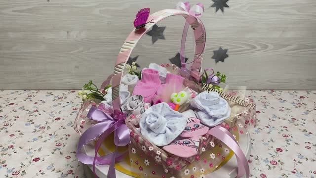 Подарочная корзина на выписку девочки смотреть онлайн