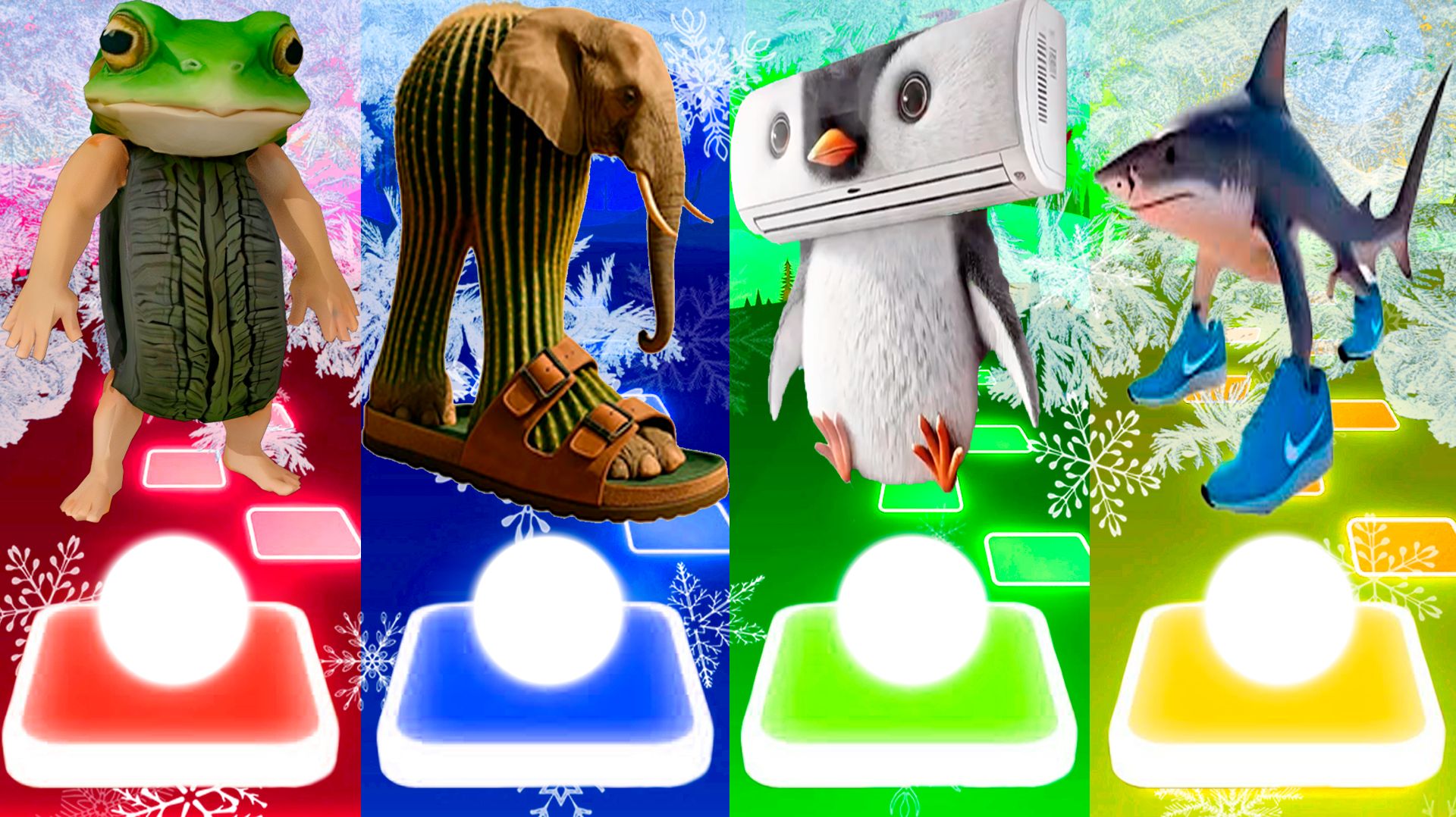 БОНЕКА АМБАЛАБУ 🆚 ЛИРИЛИ ЛАРИЛА 🆚 ПИНГВИНАТОР ТЕРМОРЕГУЛЯТОР 🆚 ТРАЛАЛЕРО ТРАЛАЛА | Tiles Hop №303 смотреть онлайн