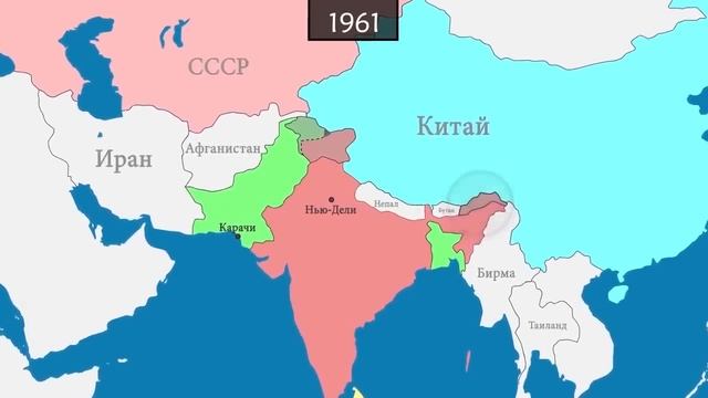 Индия с 1900-го года - на карте смотреть онлайн
