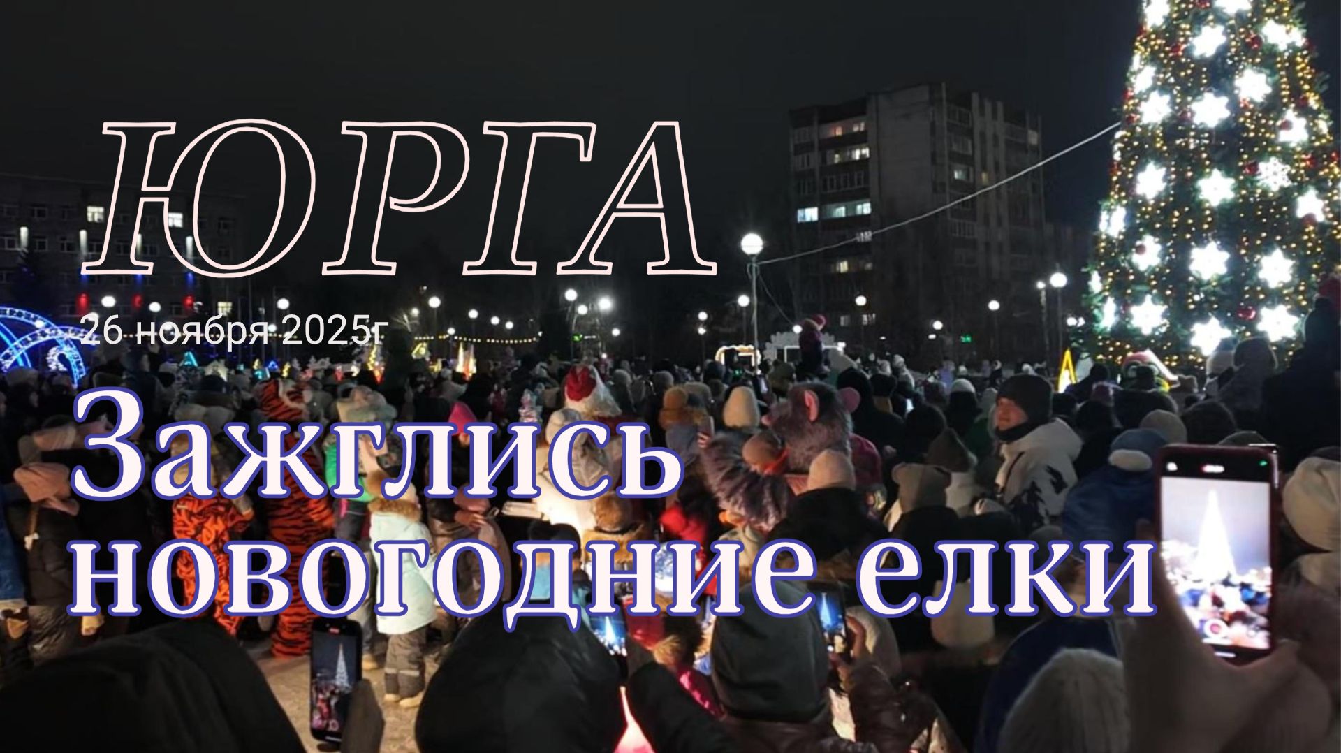 В Юрге зажгли огни на новогодней елке