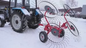 Грабли ворошилки прицепные флагман гвк-4,0м ø=7мм (4 колеса)