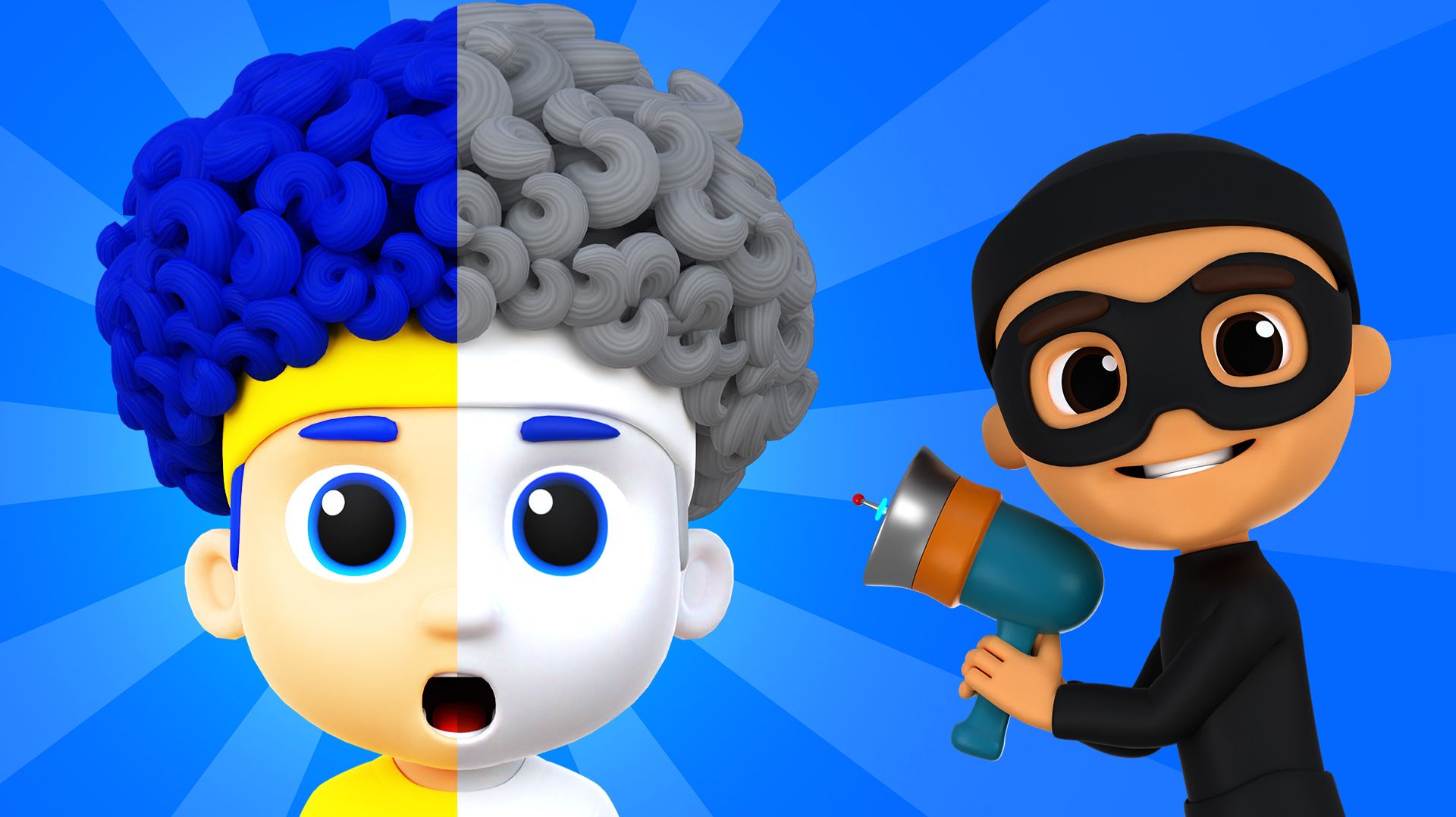 Похититель красок (С мультяшными героями) | D Billions Детские Песни смотреть онлайн