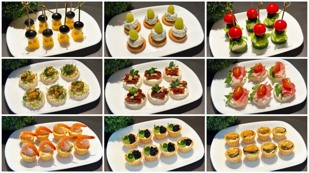 Закуски на НОВЫЙ ГОД из ПРОСТЫХ продуктов. Новогодние закуски. Бюджетные закуски на НОВЫЙ ГОД.