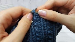 МК Шапка из толстой пряжи жемчужной резинкой, простой и подробный МК