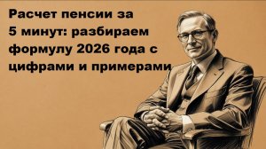 Расчет пенсии в 2026 году: формула