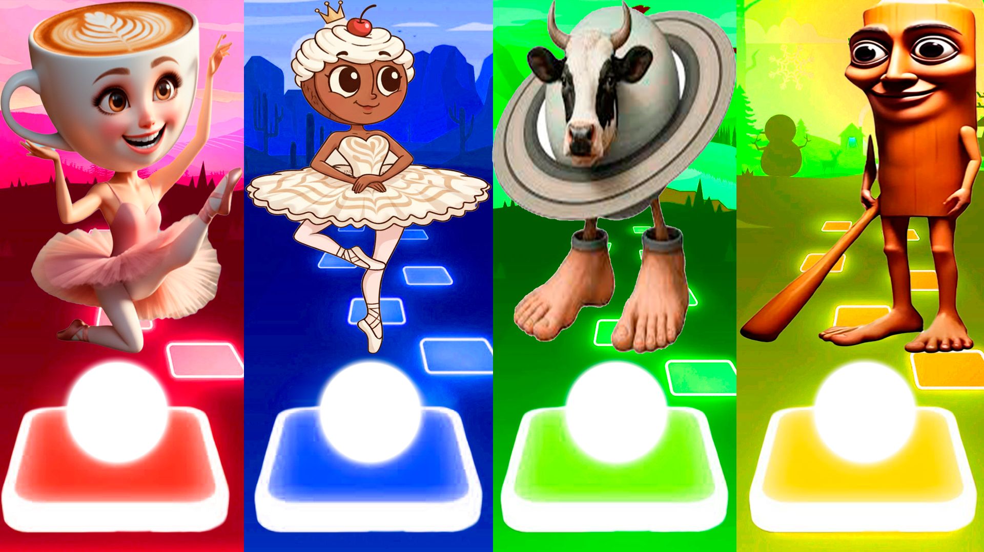 БАЛЕРИНА КАПУЧИНО 🆚 БАЛЕРИНА КАПУЧИНО 🆚 ЛАВАКА САТУРНА САТУРНИТА 🆚 ТУН ТУН ТУН САХУР | Tiles №301 смотреть онлайн