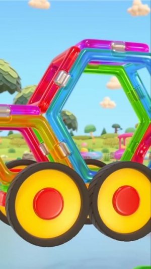 Хоп Хоп и Тук Тук собрали ТРАКТОР из магнитов  #мультик #длядетей #animation