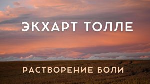 Боль не исчезает — она растворяется. Экхарт Толле