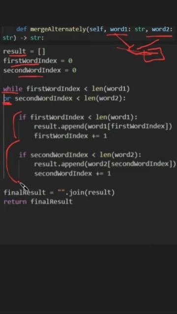 Как быстро склеить две строки в Python? 1768 LeetCode смотреть онлайн