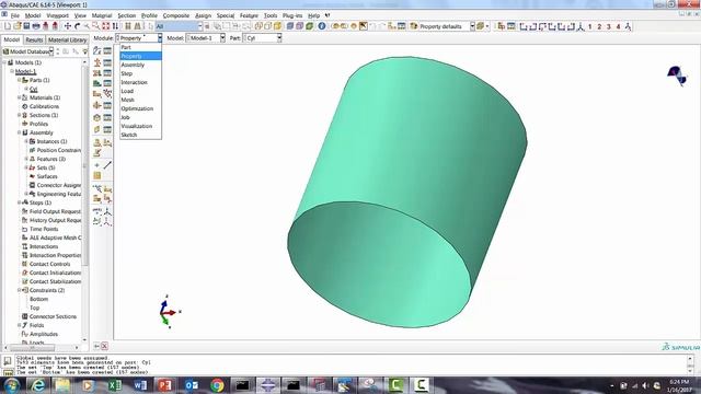Abaqus Tutorials: Nonlinear Buckling Example Cylinder buckling смотреть онлайн