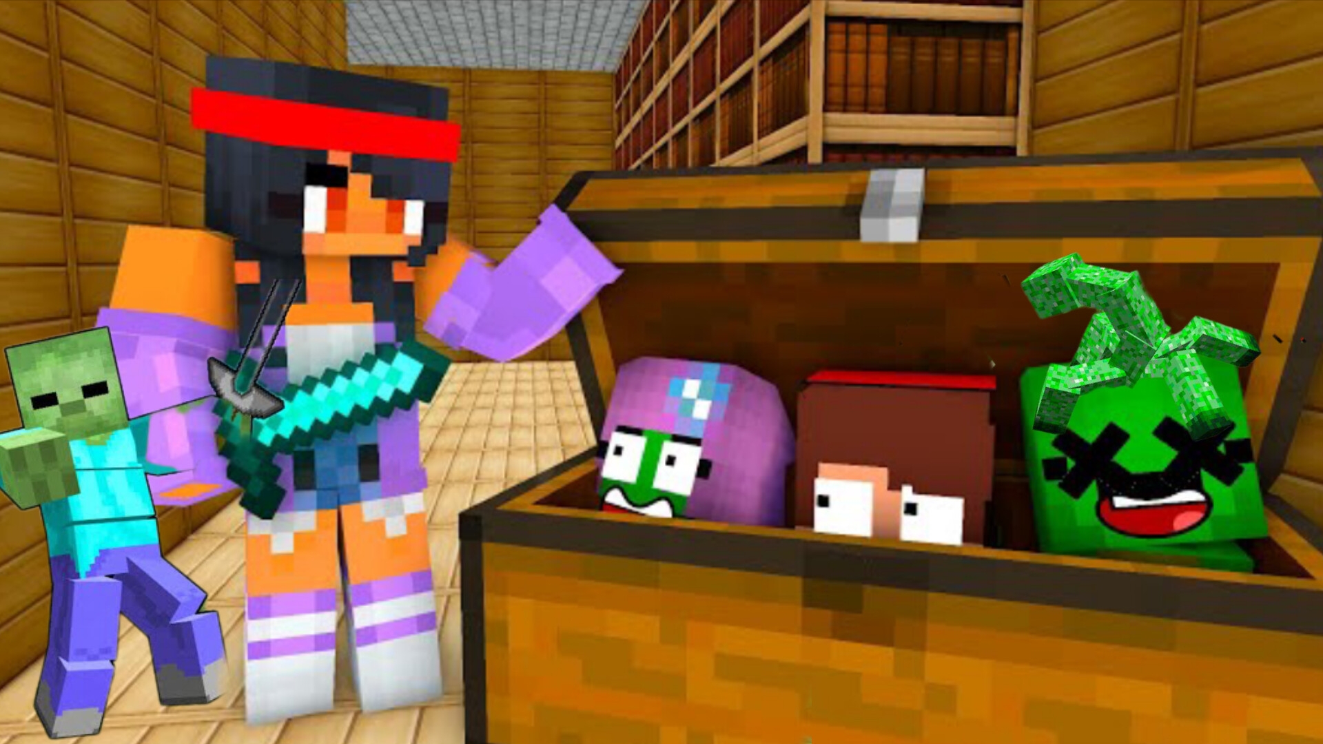 ИГРАЕМ В ПРЯТКИ В МАЙНКРАФТЕ, АНИМАЦИЯ смотреть онлайн