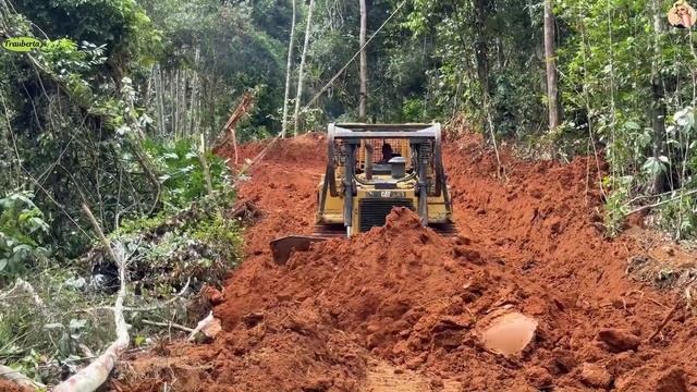 Строительство , расчистка дороги в лесу, следующий обзор смотреть онлайн