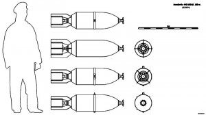Авиабомба ФАБ-100ЦК. Чертёж.