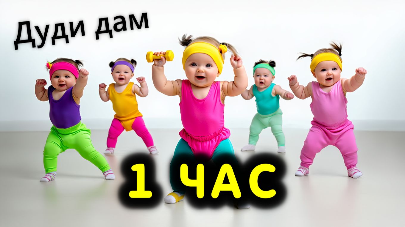 ДУДИ ДУДИ ДАМ ДАМ 1 ЧАС. DUDI DUDI DAM DAM. Дети танцуют! смотреть онлайн