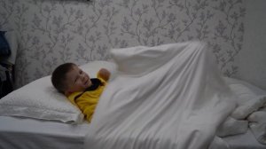 65 Mom forbids her child to jump on an inflatable trampoline