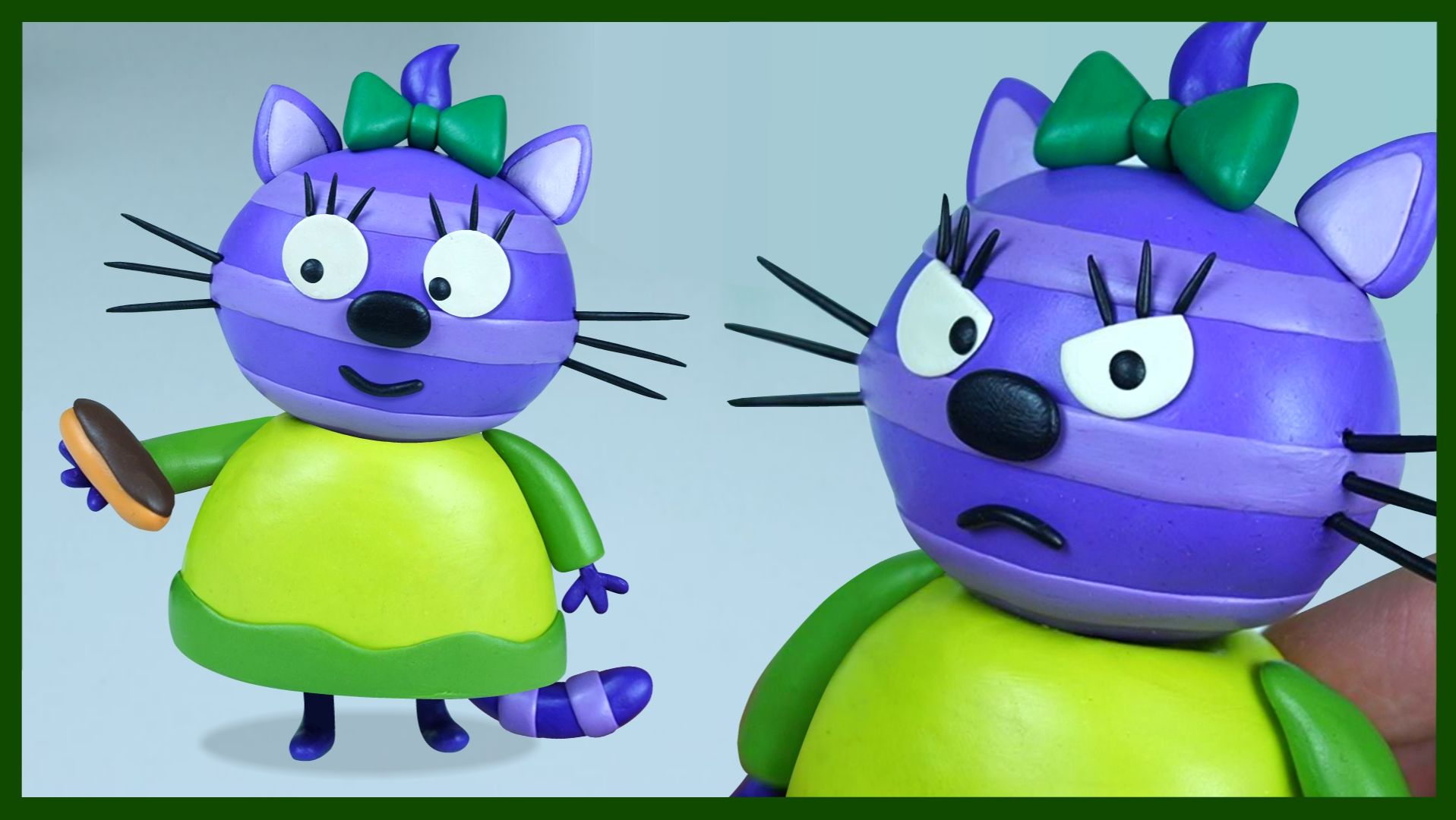 ТРИ КОТА Горчица из пластилина. Как слепить кошку из пластилина. смотреть онлайн