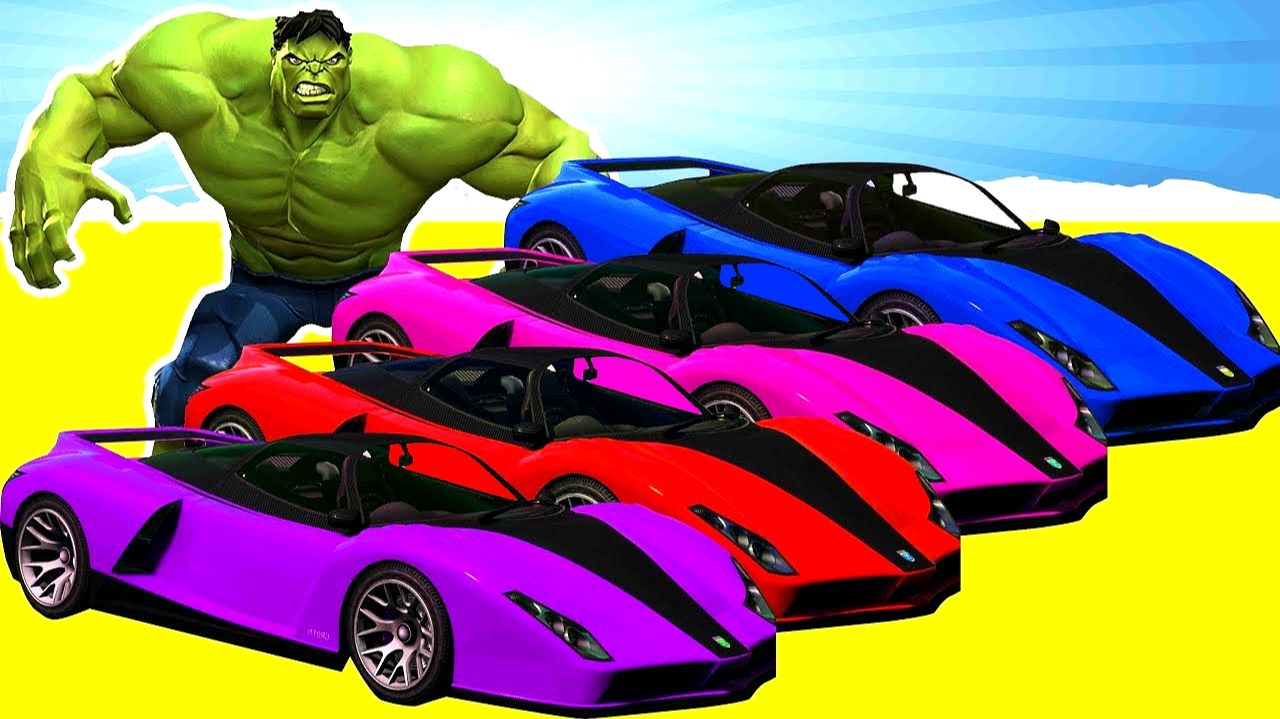 ПРЫЖКИ НА СПОРТИВНЫХ МАШИНАХ С СУПЕРГЕРОЯМИ. Забавные мультфильмы для детей. МУЛЬТИКИ ПРО МАШИНКИ.