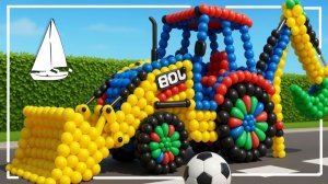 Мультики для детей. Трансформация воздушных шариков в яркие трактора и машинки. Мультики для малышей