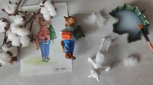 МК ,, Лошадка из ваты,,( 2 часть)