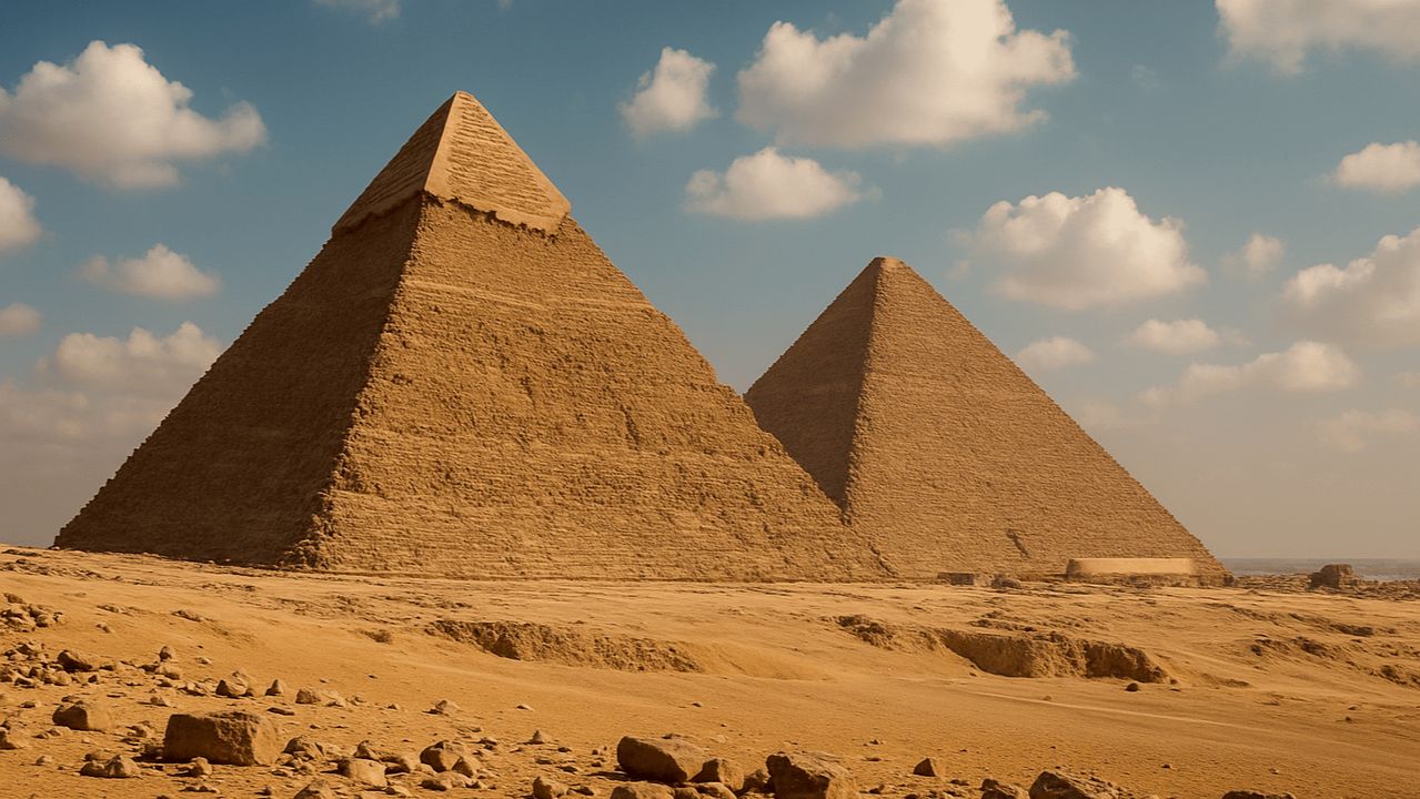 Пирамиды Гизы, Египет - Pyramids Giza, Egypt | вид с дрона смотреть онлайн
