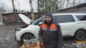 Kia Carnival IV KA4 2.2 CRDi Как заменить топливный фильтр Развоздушить систему Прокачать воздух