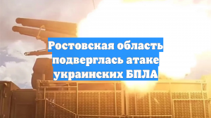 Ростовская область подверглась атаке украинских БПЛА