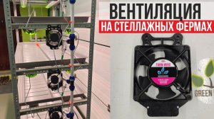 Установка и подключение вентиляторов на стеллажную гидропонную ферму для микрозелени.