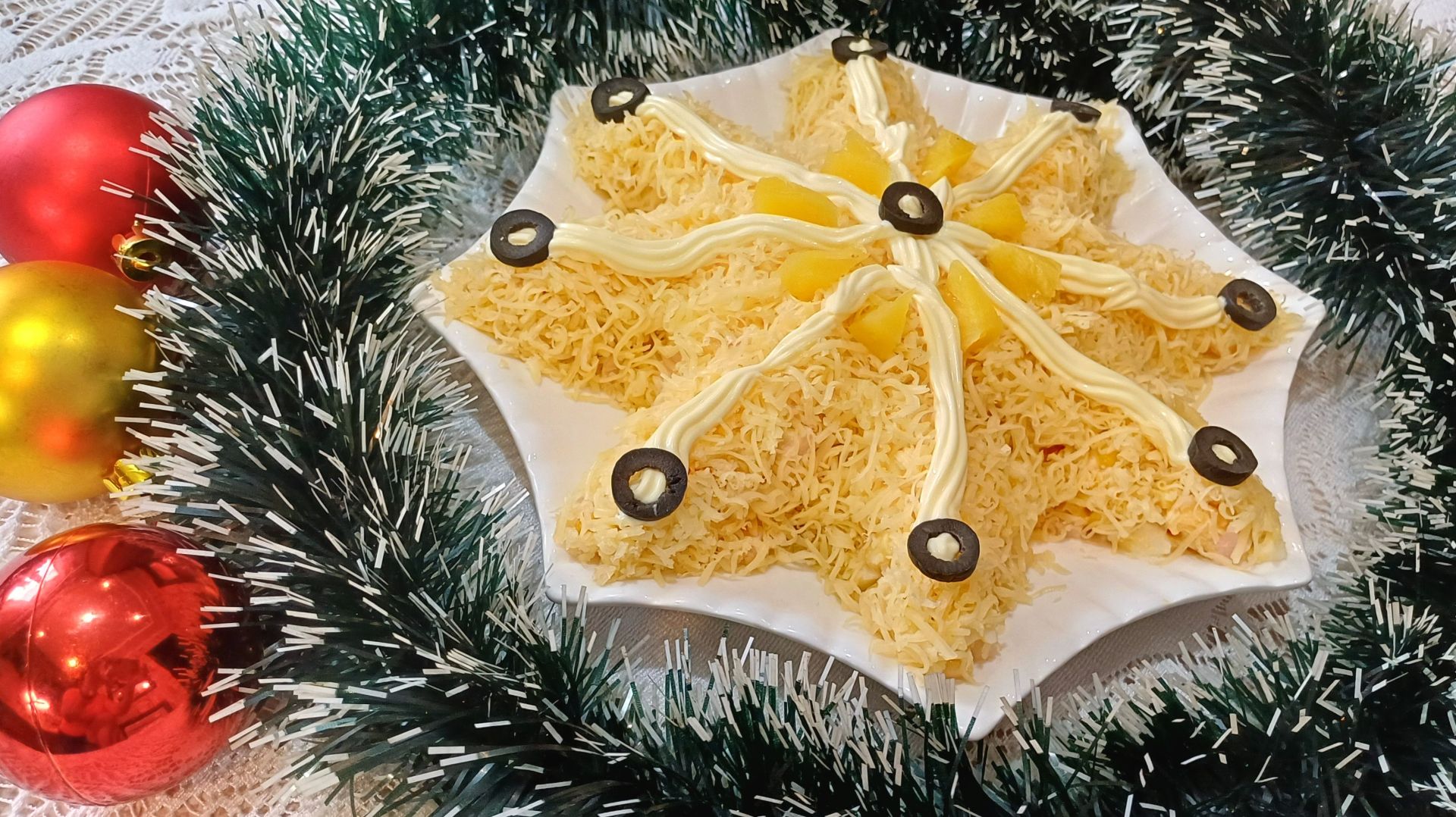 Праздничный салат СНЕЖИНКА!!!❄❄❄ смотреть онлайн