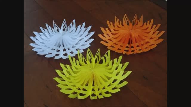 Зимние объемные снежинки смотреть онлайн