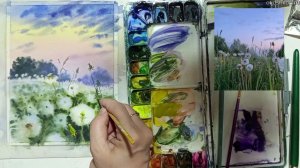 Урок Вечерние одуванчики (с референсом) okoshko_art Художник Оксана Кудряшова