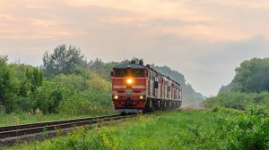 Прибытие сплотки тепловозов 2ТЭ10У-0426А/0384А, 0432, 2ТЭ10М-2217Б/3385А/3395Б на ст. Моршанск