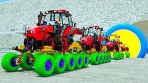 Минитрактор и плохие дороги | Большой трактор и неровные дороги | Герои колесного города