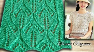 Узор Трилистник.  Удивительный ажур из японского журнала