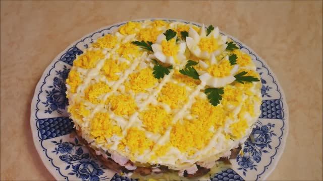 Салат НЕЖНОСТЬ на праздничный стол ВКУСНО, СЫТНО и КРАСИВО смотреть онлайн