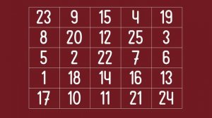 Таблица Шульте: Тренировка внимания №2
