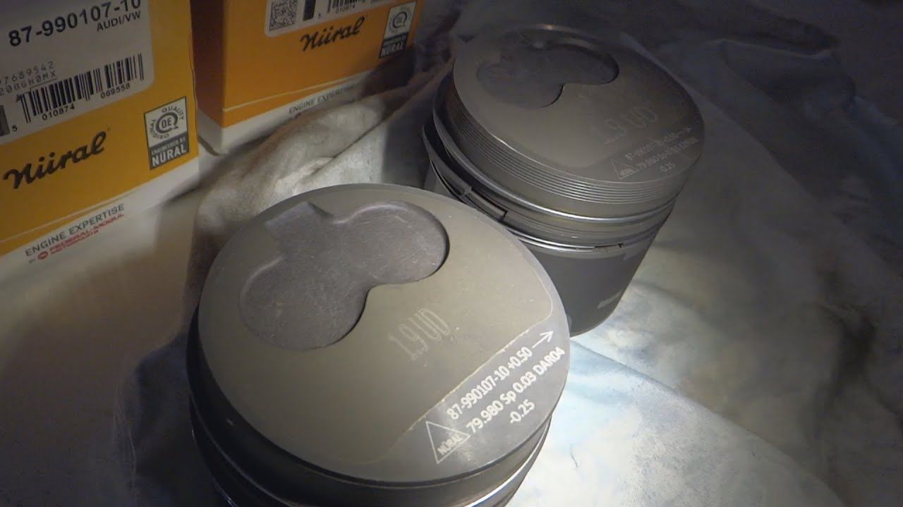 Поршнекомплект NURAL 87990107-10 AUDI/VW | Обзор новых поршней | Капиталка двигателя часть 10