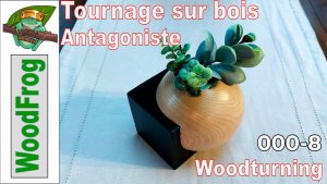 Токарка по дереву Токарная Школа A&B Круглая ваза из каштана на токарном станке по дереву №000_8