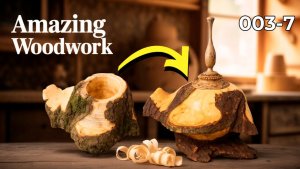 Токарка по дереву Токарная Школа A&B Шкатулка с живым краем  Уроки токарки по дереву №003_7