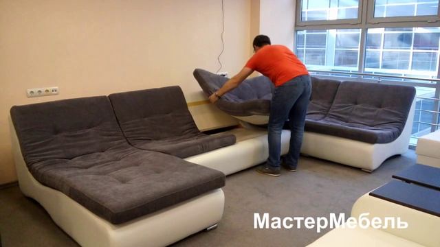 Диван Монреаль, механизм раскладывания. смотреть онлайн