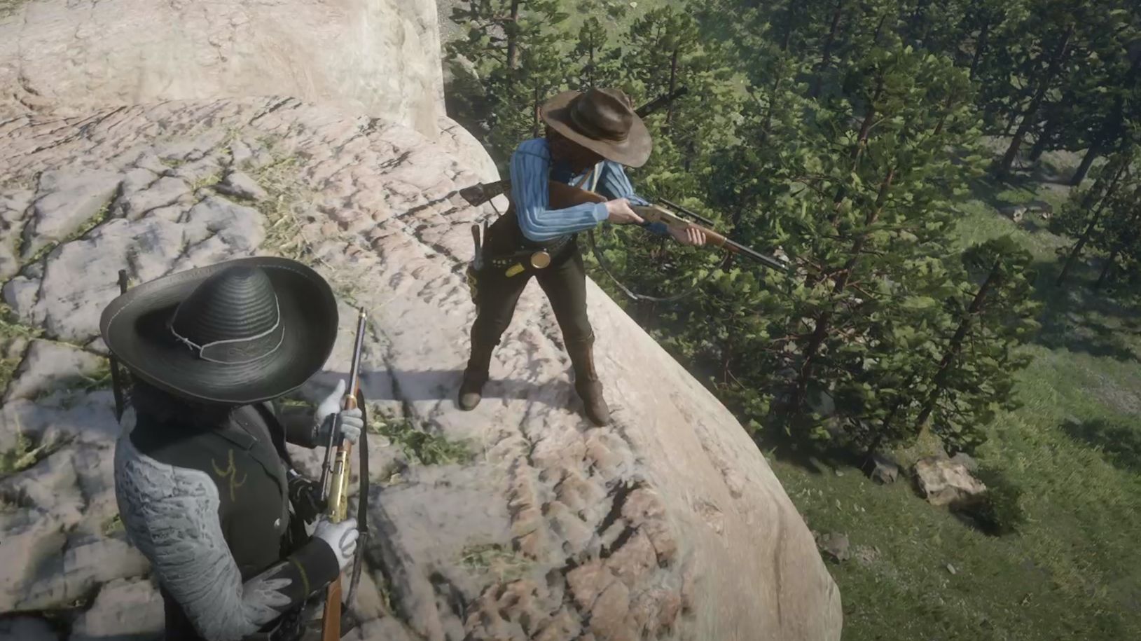 Red Dead Redemption 2_38часть! Нападение со скалы! #RDR2Online#Нападение#Скала#RUTUBE