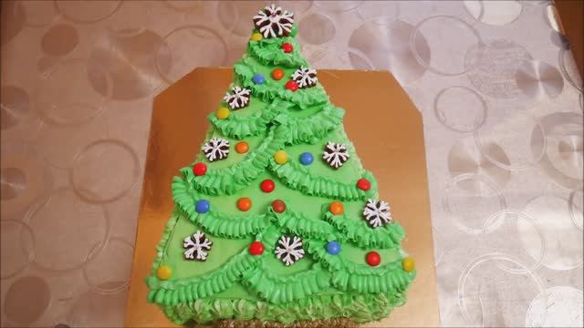 НОВОГОДНЯЯ ЁЛОЧКА без шаблонов, без специальных форм РОЖДЕСТВЕНСКИЙ торт с черносливом смотреть онлайн